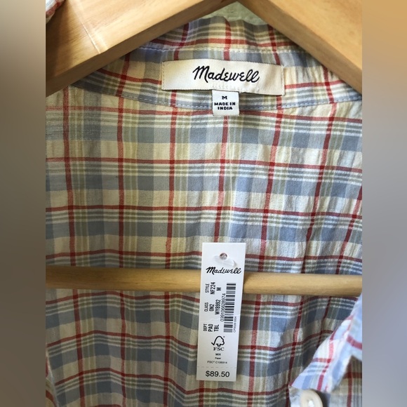 NWT Madewell Women’s Cotton Button Up Shirt - Picture 5 of 7